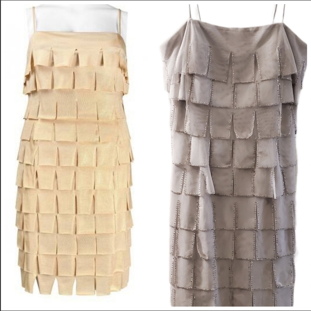JS Collection Gray Spaghetti Strap Flap Dress 8